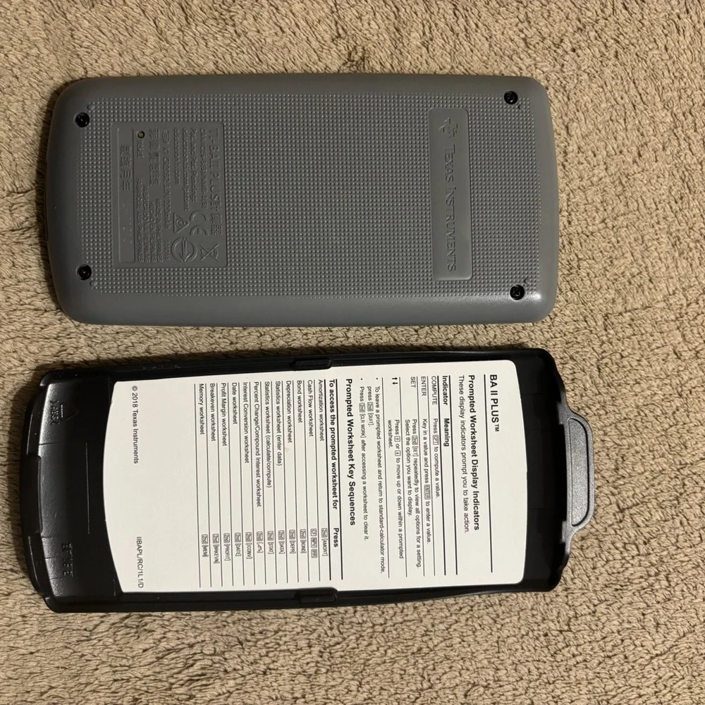 Texas Instruments Black Calculator Case